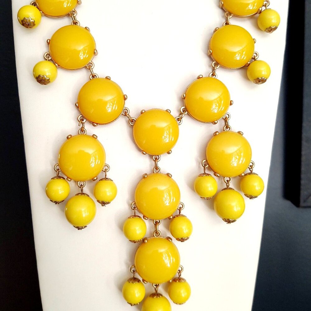 2 tone bright yellow bubble necklace - Picture 3 of 9